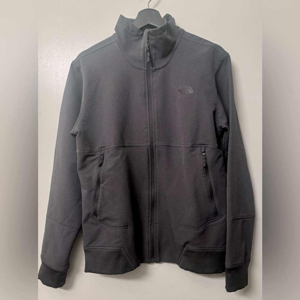 THE NORTH FACE Gray Full Zip Sweater Jacket Mens Small Fleece Lightweight